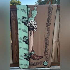 Boots & Cactus Blanket / Throw